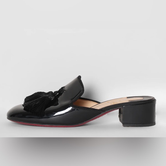 Christian Louboutin Shoes - CHRISTIAN LOUBOUTIN BARRY DANDELION PATENT LEATHER Mules
